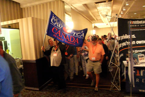 Local 584 Retirees starting to enter convention hall