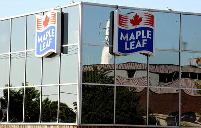 Production was shut down at Maple Leaf's plant on Bartor Road in north Toronto after contaminated meat was discovered. 