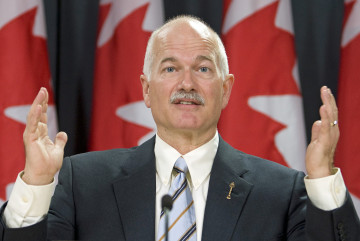 NDP Leader Jack Layton holds a news conference on reforming the national pension system in Ottawa on Thursday, October 22, 2009. The Canadian Press