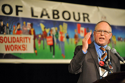 Sid Ryan addresses delegates of the OFL, an umbrella group for the province’s most powerful unions, Nov. 26, 2009.