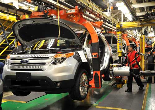 The all-new SUV has started rolling off of the assembly line in Chicago. (Ford)