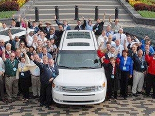 Detroit-area Ford dealers get their first 2009 Flex in June 2008. Despite the low sales numbers, Ford says it remains committed to the vehicle. (Ford)