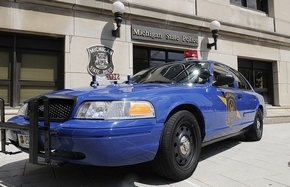 Police departments throughout the country, including the Michigan State Police, have enjoyed years of patrols in Ford Crown Victorias. (Elizabeth Conley / The Detroit News)
