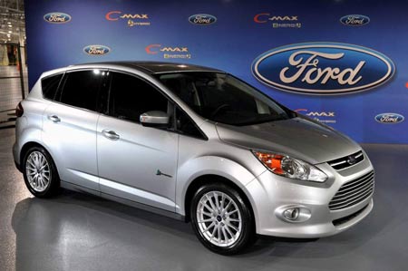 The C-max hybrid, on sale in 2012, will be available as a two-mode hybrid, as well as a plug-in hybrid. There won’t be a gasoline version. (Ford)