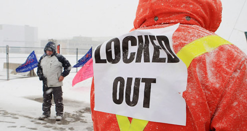 Electro-Motive employees have been locked out since New Year's Day. (David Chidley/Canadian Press)