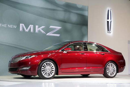 The Lincoln MKZ hybrid debuted with the 2013 model. Ford's decision to boost production comes as electric vehicle sales are increasing. (Mark Lennihan/AP)