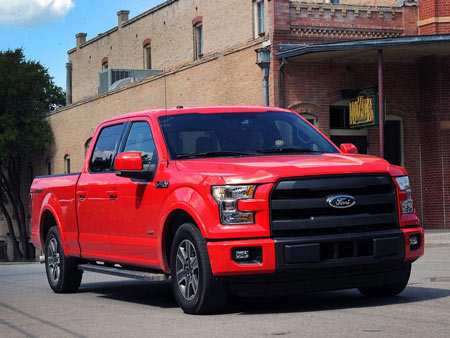The all-new 2015 Ford F-150 on the streets of San Antonio and off-road in the Texas back country. Regardless of model configuration or engine choice, every F-150 customer benefits from up to 700 pounds of weight savings with its high-strength steel frame and high-strength, military-grade aluminum alloy body. (Photo: Ford)
