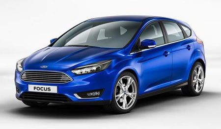 Ford on Sunday introduced the five-door hatchback Focus at the Geneva Motor Show. (Tom Nowak / Ford)