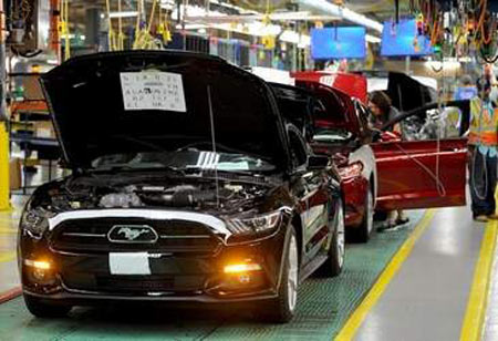 First Ford 2015 Mustang rolls off line in Flat Rock