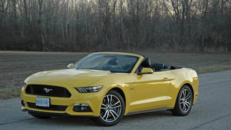 It takes about 11 seconds to drop the top on the Ford Mustang.