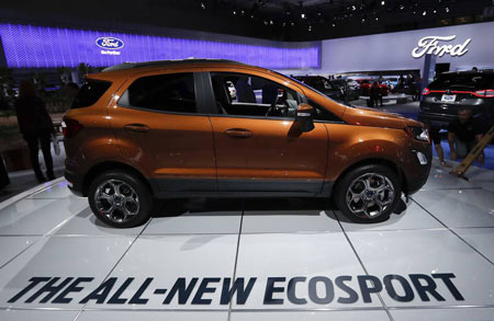 The auto maker will export the EcoSport—the smallest SUV in Ford’s global lineup—from its plant near the southern Indian city of Chennai. Photo: Associated Press 