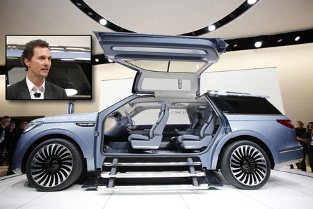 The Lincoln Navigator Concept is shown at the New York International Auto Show Actor Matthew McConaughey introduces the Lincoln Navigator Concept at the New York International Auto Show