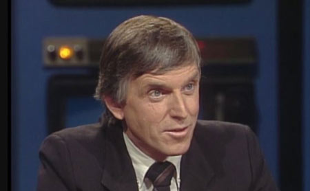 Bob White, seen here on CBC's The Journal in 1984, led the Canadian split from the U.S.-based United Auto Workers union to form the Canadian Auto Workers. (CBC) 