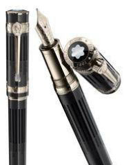 The Montblanc pens honoring President Abraham Lincoln feature 18-karat gold fittings, a blue sapphire embedded in the clip, a mother-of-pearl cap ringed by three diamonds and an 18-karat gold tip. Only 50 were made worldwide. Iacobelli bought two, prosecutors allege. (Photo: Montblanc)