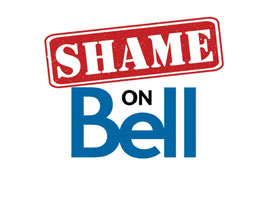 Shame on Bell stamp 